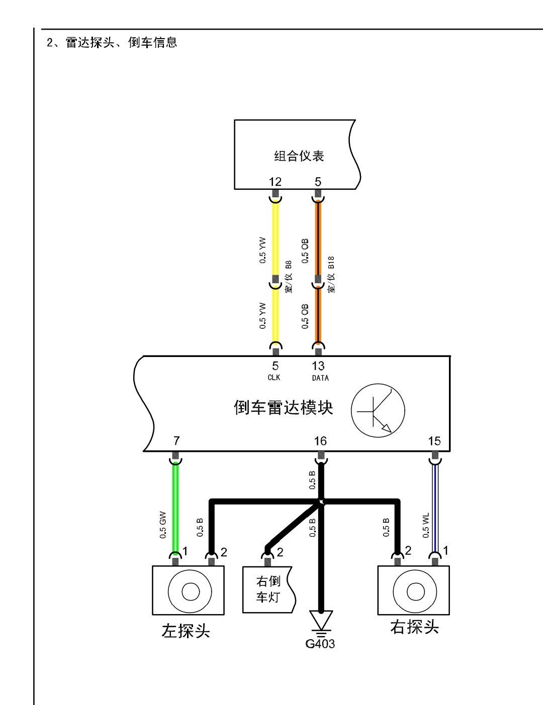 奇瑞qq3倒车雷达不工作