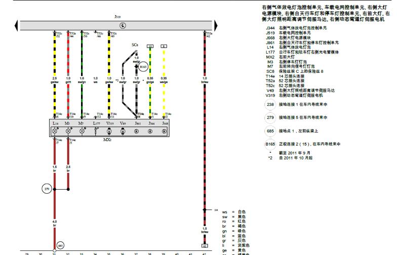 迈腾b7高配随动大灯原车插头针脚图解_大众_迈腾_汽车大师