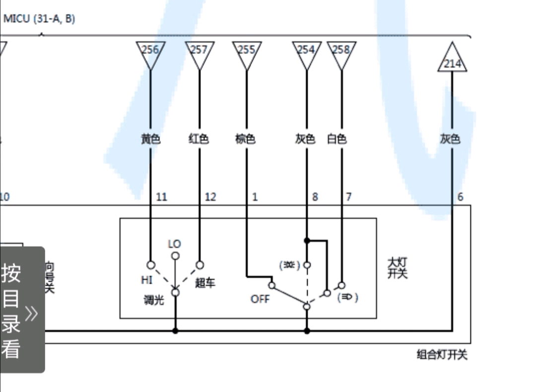 汽车大灯线路结构图解图片