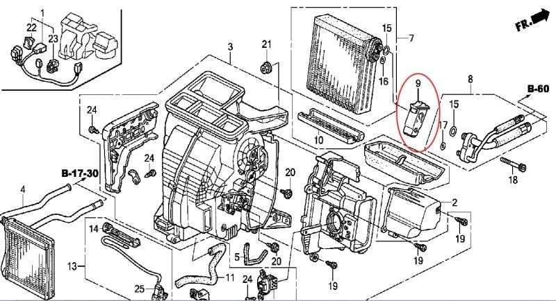 2006年本田飞度空调膨胀阀在哪里?
