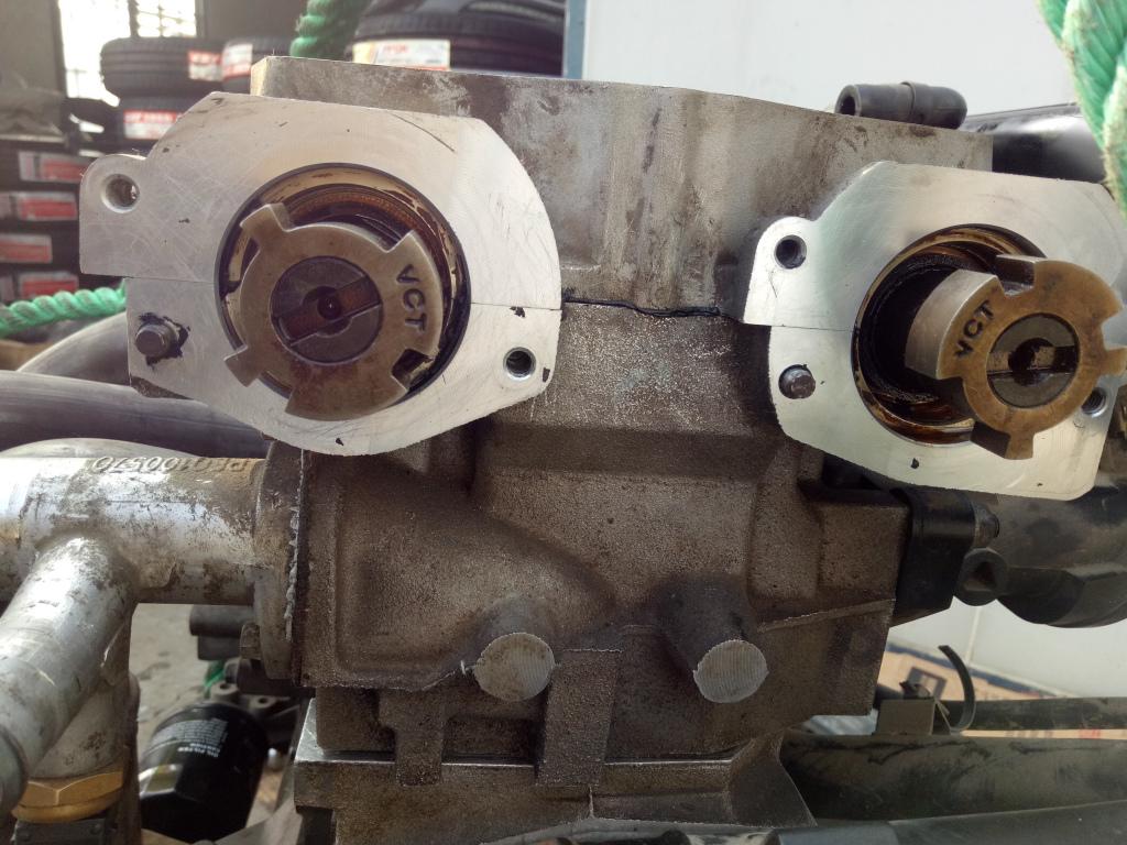 荣威550凸轮轴双可变正时没有专用工具怎么对准进排凸轮