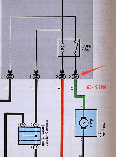 师傅我想问下丰田卡罗拉 油泵有电 万用表量有12