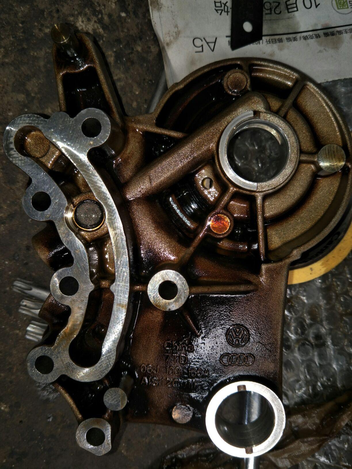 15年大众途观2代ea888发动机机油油道怎么走的怠速轻微嗒嗒响加油门